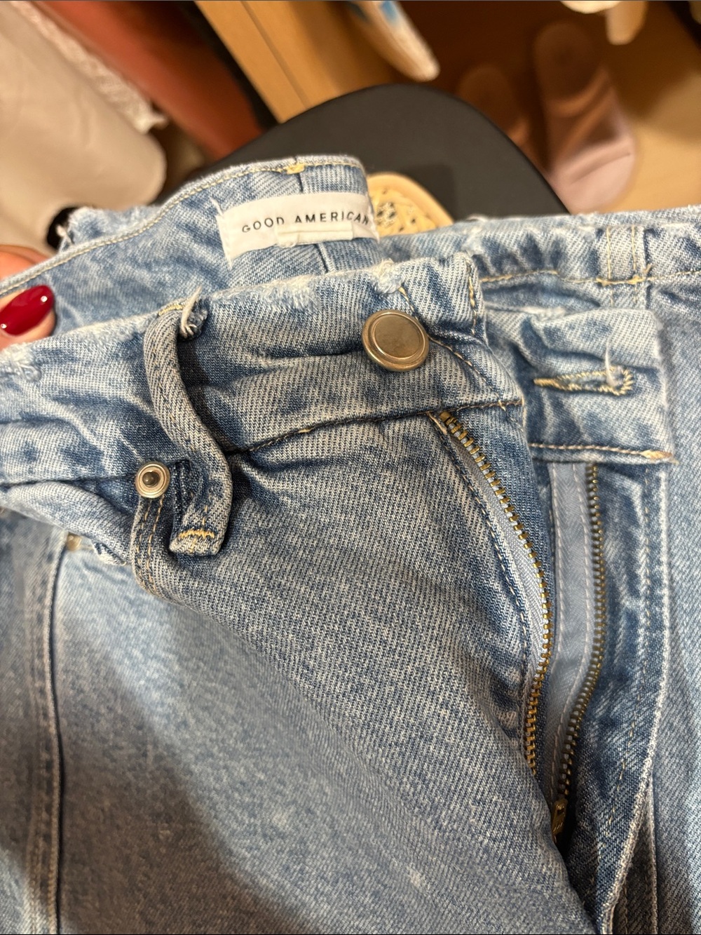 Good American Light Blue High-Rise Women's Jeans